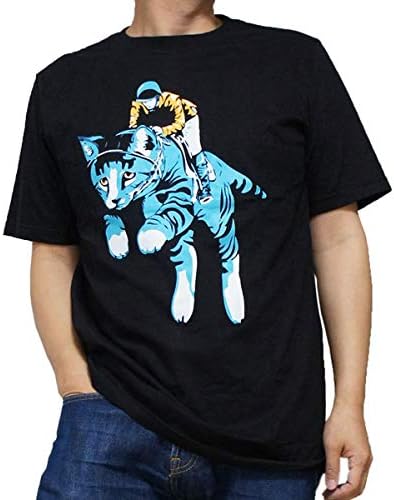 Amazon オモシロｔシャツ 猫ジョッキー S 身幅４３ 肩幅３８ 着丈６９ 袖丈２０ Tシャツ カットソー 通販