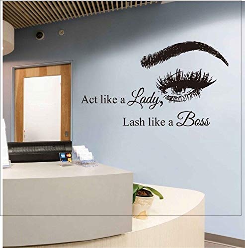 Dxling Beauty Salon Quote Wall Decal Stickers Make Up Store Home Decoration Murals Lc705 (Black) #TOP3