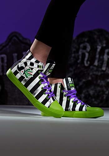 Ground Up Beetlejuice Striped Unisex Sneakers - 13 Multi | Image 1