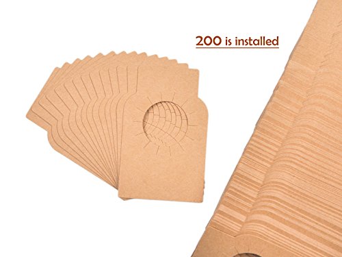 Kraft Paper Wine Bottle Tags - 200 Count Plain Paper Wine Cellar Labels