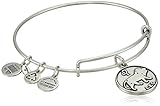 Alex and Ani Leo II Expandable Rafaelian Silver-Tone Wire Bangle Bracelet, 7.25