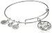 Alex and Ani Leo II Expandable Rafaelian Silver-Tone Wire Bangle Bracelet, 7.25"