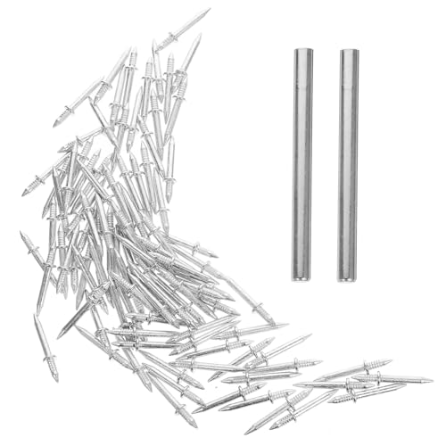 HOMSFOU Seamless Installation Nails Double Head Nails for Wall Skirting Line Picture Hanging Kit Iron Double Heads