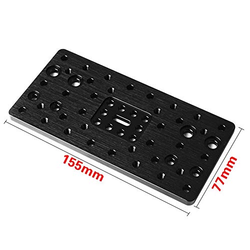 Lysee 3D Printer Parts & Accessories - 1pcs Aluminum Alloy Gantry Plate - Double Wide for CNC Machine Parts Accessory - (Color: Black)