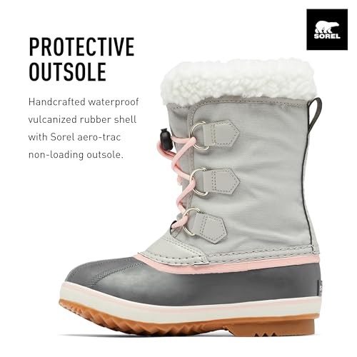 Sorel Youth Unisex Yoot PAC Nylon Waterproof Boots - Dove, Gum 2 - Size 103