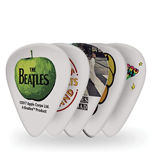 Planet Waves 1CWH4-10B3 Beatles Pack de 10 Médiators Moyen Albums - Les Beatles, Paul McCartney, John Lennon, RIngo Starr, George Harrison Planet Waves 1CWH4-10B3 Beatles Pack de 10 Médiators Moyen Albums