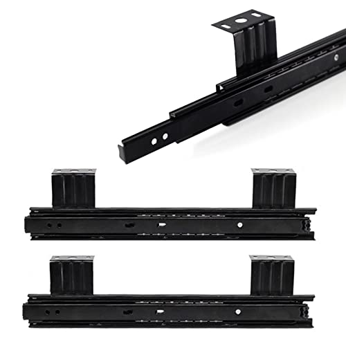 Correderas para cajones, Bandeja deslizable for teclado, 3 compartimentos, capacidad de carga de 40 kg, for debajo del escritorio(240mm/10inch)