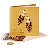 NIQUEA.D Happy Birthday Card, Leopard Mules (NB-0011),(6' x 6')Square