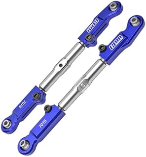 Aluminum 7075-T6 + Stainless Steel Front Camber Links for Traxxas 1/8 4WD Sledge Monster Truck 95076-4 Upgrades - Blue