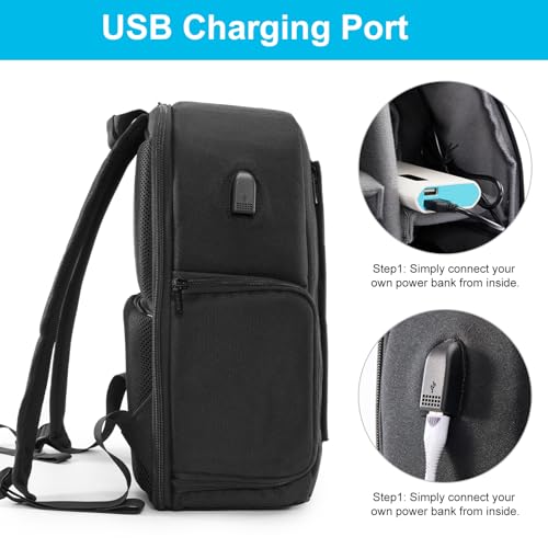 Mochila para cámara DSLR/SLR impermeable y multifunción miniatura 4