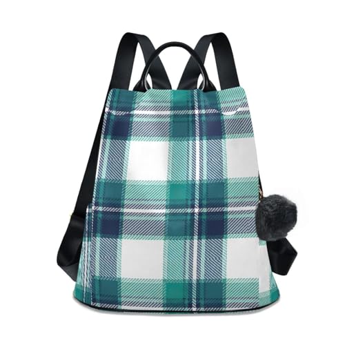 Sac à dos imprimé bleu sarcelle avec compartiment zippé arrière