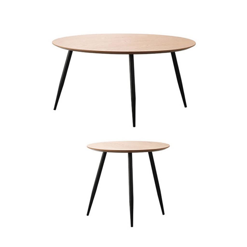Nordic Coffee Tables Small Apartment Sofa Corner Small Wood Tea Table Balcony Iron Round Table Combination