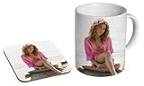 Coffret cadeau tasse à café en céramique + dessous de verre.
