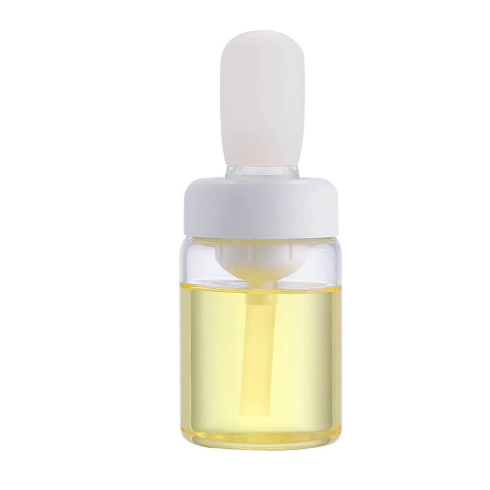 Botella de aceite portátil de silicona para barbacoa, herramienta de cocina, hornear, pastelería, barbacoa, accesorios de camping al aire libre, accesorios (blanco)
