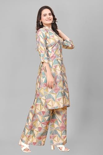 Image of Co-ord Set for Women Printed Straight Kurta with Pant