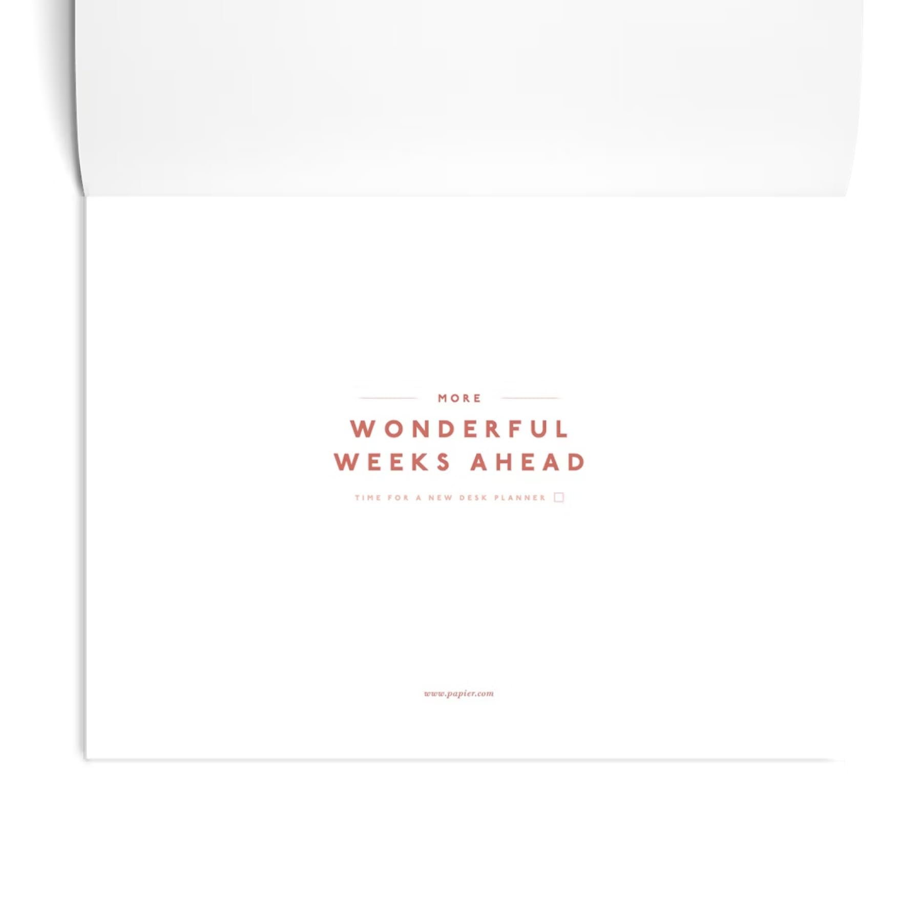 Papier Joy - Planificador semanal de escritorio, rosa, 1 página por semana, sección de plan semanal y notas de la próxima semana, diseño de arranque, artículos esenciales de oficina, 52 hojas, sin