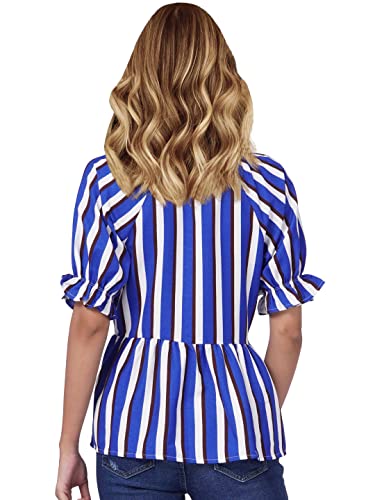 Image of ONLY Women's Polyester Regular Fit Blue Top X-Large
