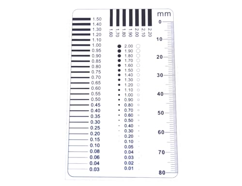 Image of High Precision 1 Micron SEC Size Estimation Chart Transparency Defect Diameter Area Measure 1 /5 /10 Pieces Pack (1, 3)