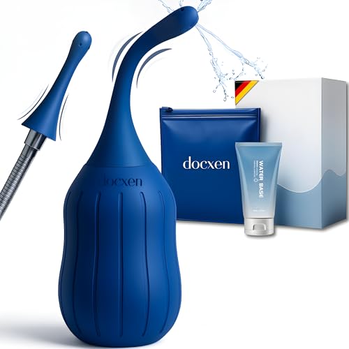 DOCXEN Analdusche Für Mann Frau 310ml ✮LEBENSLANGE GARANTIE✮ Silikon Anal Dusche - Analdusche Für Analverkehr - Einlauf Für Erwachsene - Klistier Für Analverkehr, Enema Anal Douche