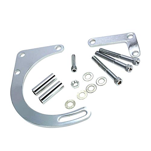 Gskmotor Polished Chrome Low Mount Alternator Bracket For Sbc Sb Chevy Swp 283 305 327 350 383 400 #TOP3