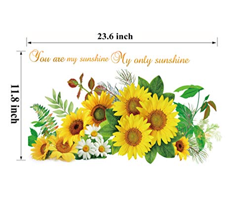 Sunflower Sunshine Wall Decal You Are My Sunshine My Only Sunshine Wall Sticker Murals Of Kids Baby Bedroom Nursery Rooms Wall Decals For Kitchen Decoration #TOP4