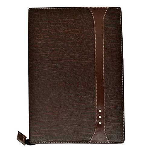Image of FUTURE X 20 Leaf Multipurpose Leatherette Professional File Folders for Certificates, Documents Holder, Portfolio, Executive File Legal Size Documents Holder for Men and Women (B4 Size, Brown)