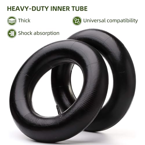 Image of 2 Pack 3.00 /3.50-8 Replacement Inner Tubes for pneumatic wheelbarrow wheel,cart wheel, garden cart, wagons - Made From Heavy Duty, Thick Premium Rubber