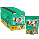 M&M'S Minis - Bonbons chocolat au Lait - Grand format de 12 sachets de 115g - 1,380kg...