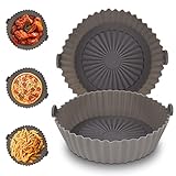 🍟【Fácil de limpiar en ambos lados】 La olla de silicona es fácil de limpiar y se puede poner en el lavavajillas para su limpieza, diseño reversible de doble cara, se puede voltear para usar o voltear para limpiar después del uso, ahorrando tiempo para la limpieza.