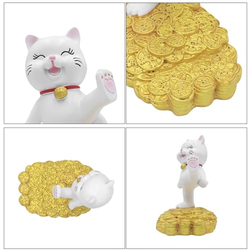 Image of Cute Cat Phone Stand Resin Desktop Cell Phone Holder Kitten Phone Mount Compatible with All Smartphones