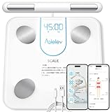 AQielev 体重計 スマホ連動 体組成計 体脂肪率 敬老の日【2025年春 専門開発 45項目・八電極 双周波による全身部位別測定】米国トップ会社と共同開発 高度専門化されたヘルスメーター 最先端高精度BIAセンサー 15 秒で迅速測定 体重・体脂肪率の測定精度は99.99％ 自動ON/OFF iOS/Android対応 充電式 収納簡単 一家一台 PSE認証済み 日本語取扱説明書