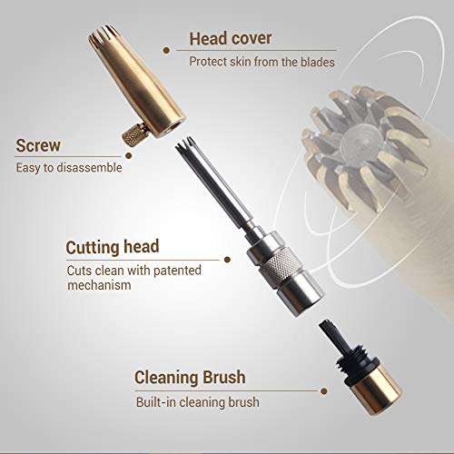 Royal [Made In Korea] Premium Nose Hair Trimmer For Men Freikugel, Manual, Battery-Free, Brass & Stainless Steel, Waterproof, Painless With A Patented Mechanism Et-32 #TOP2
