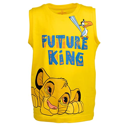 Image of Disney Lion King Toy Story Mickey Mouse Cars T-Shirt Tank Top and French Terry Shorts 3 Piece Outfit Set Toddler to Big Kid