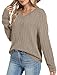 Fall Fashion Must Have Tops for Teachers Womens Sweaters Long Sleeve Shirts Business Casual 0utfits Plus Size Winter Clothes Dressy Work Blouses Khaki M