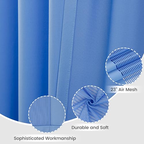 Image of Flame Retardant Hospital Curtain Room Divider, Grommet Cubicle Room Divider, Privacy Medical Curtain for Hospital, Clinic, Lab(1 Panel, Dark Blue, 15x8FT)