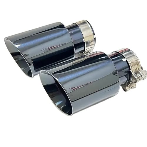 1pcs CARS Attachment Exhaust Tip Stainless Steel Titanium Black Tail-throat Horn Outlet Large Diameter 89mm 101mm 114mm Size(63m
