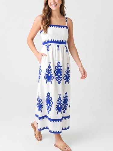 Image of Women's Classy Sleeveless Lemon Print Maxi RIC Rac Dress