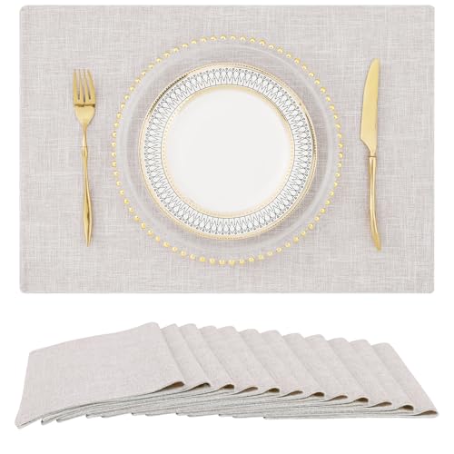 Homing Cotton Linen Placemats Set of 12