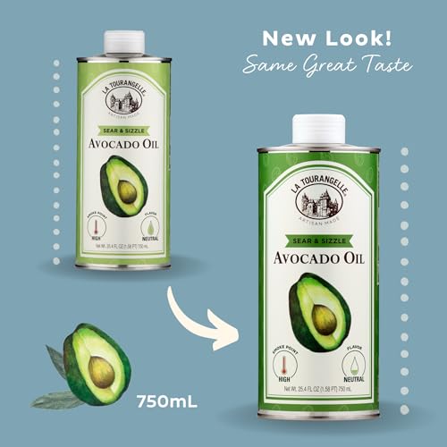 Image of La Tourangelle, Sear & Sizzle Avocado Oil, Handcrafted from Premium Avocados, High Smoke Point Refined Oil Great for High Heat Cooking, Frying, Cast Iron Seasoning, 25.4 fl oz
