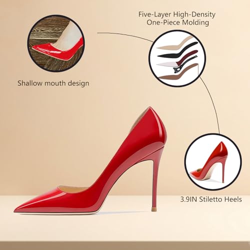 Image of Women's 3.9 Inch Pumps Pointed Toe Stiletto Heels