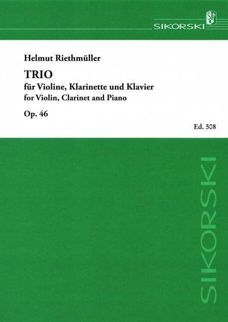 Trio: für Violine, Klarinette und Klavier. op. 46. violin, clarinet, piano. Jeu de parties.      Sheet music – October 22, 2002