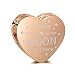 Produktbild La Menars Charm-Anhänger "I Love You To The Moon Back" Herzform 925 Sterlingsilber Für Armbänder (Rose Gold)