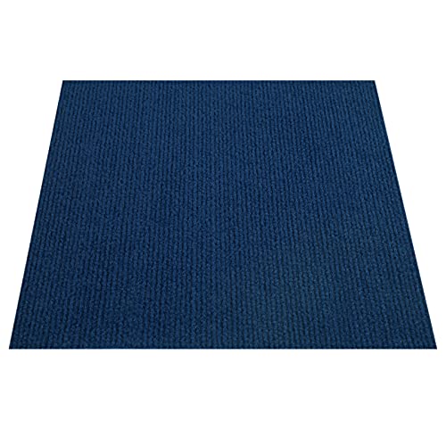 Boshen 120 Sq.ft Peel And Stick Carpet Tiles 12" X 12" Self Adhesive Anti-Slip Floor Mats Protect Pads Multi-Purpose Floor Carpet Squares, Easy To Install And Clean- Blue, 120 Tiles #TOP23