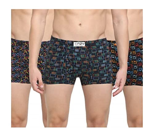 Image of The Tinge Men's Eazy Premium Printed Mini Trunk for Men and Boys|Men's Underwear Trunk (Pack of 3)