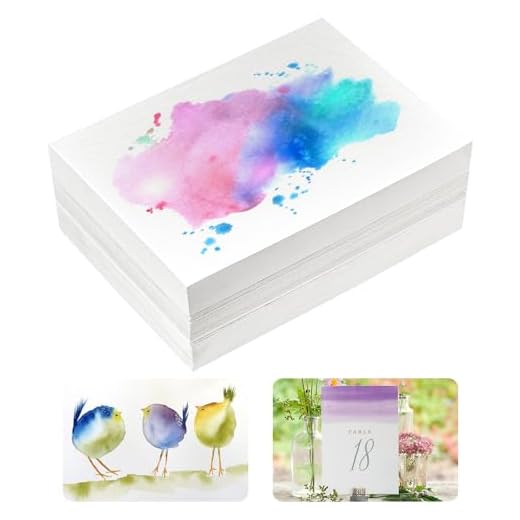 DTYGUIXE 150 Hojas de Papel para Pintar con Acuarelas Papel de Acuarela de 300 Gramajes Papel para Acuarela de Algodón Papel para Pintura Acrílica para Manualidades Invitación de Boda, 12,6 x 17,7 cm