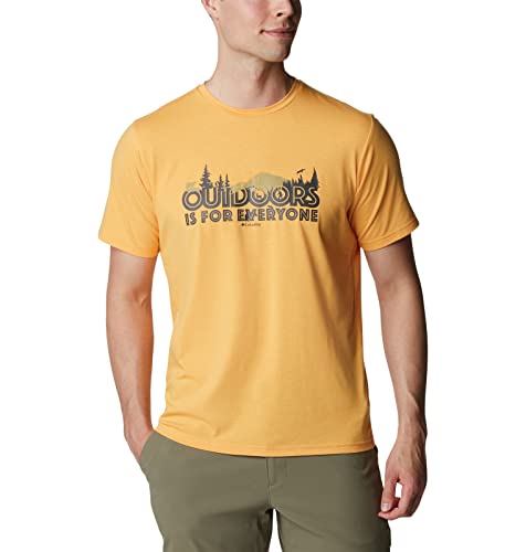 Columbia Men's Sun Trek Short Sleeve Graphic Tee, Mango/All for Outdoors Graphic, 2X Big