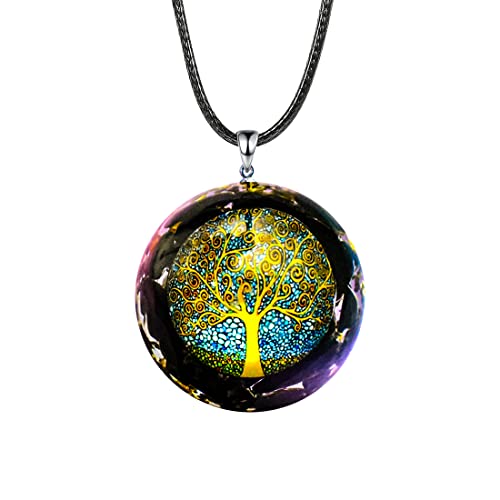 Cadena de chakra de orgonita, colgante de 7 chakras, cadena de piedras preciosas, cadena de chakras, cadena para mujer, colgante de orgonita, cadena de piedras auténticas Cover