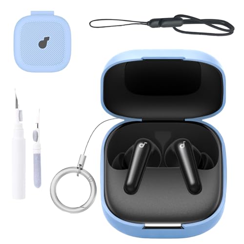 Anker Soundcore P31i�P�[�X�J�o�[�ANOUKAJU �C���z���ی�J�o�[(�J���r�i+�X�g���b�v+�N���[�j���O�y���t��)�����h�~�A�ϏՌ��ASoundcore P31i�p�P�[�X(�u���[)