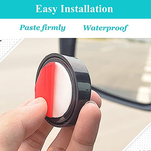 Kewayo 2 Pack Automotive Blind Spot Mirrors, Small Round Convex Adjustable 360°Rotate Wide Angle Car Rear View Nirror For All Universal Vehicles Car Fit Stick-On Design #TOP2