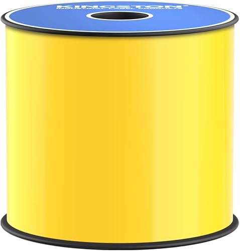 Kingston Cinta de etiquetas de vinilo premium, amarilla, 4 "x 150 pies para DuraLabel, LabelTac, VnM SignMaker, SafetyPro, Viscom y otros
